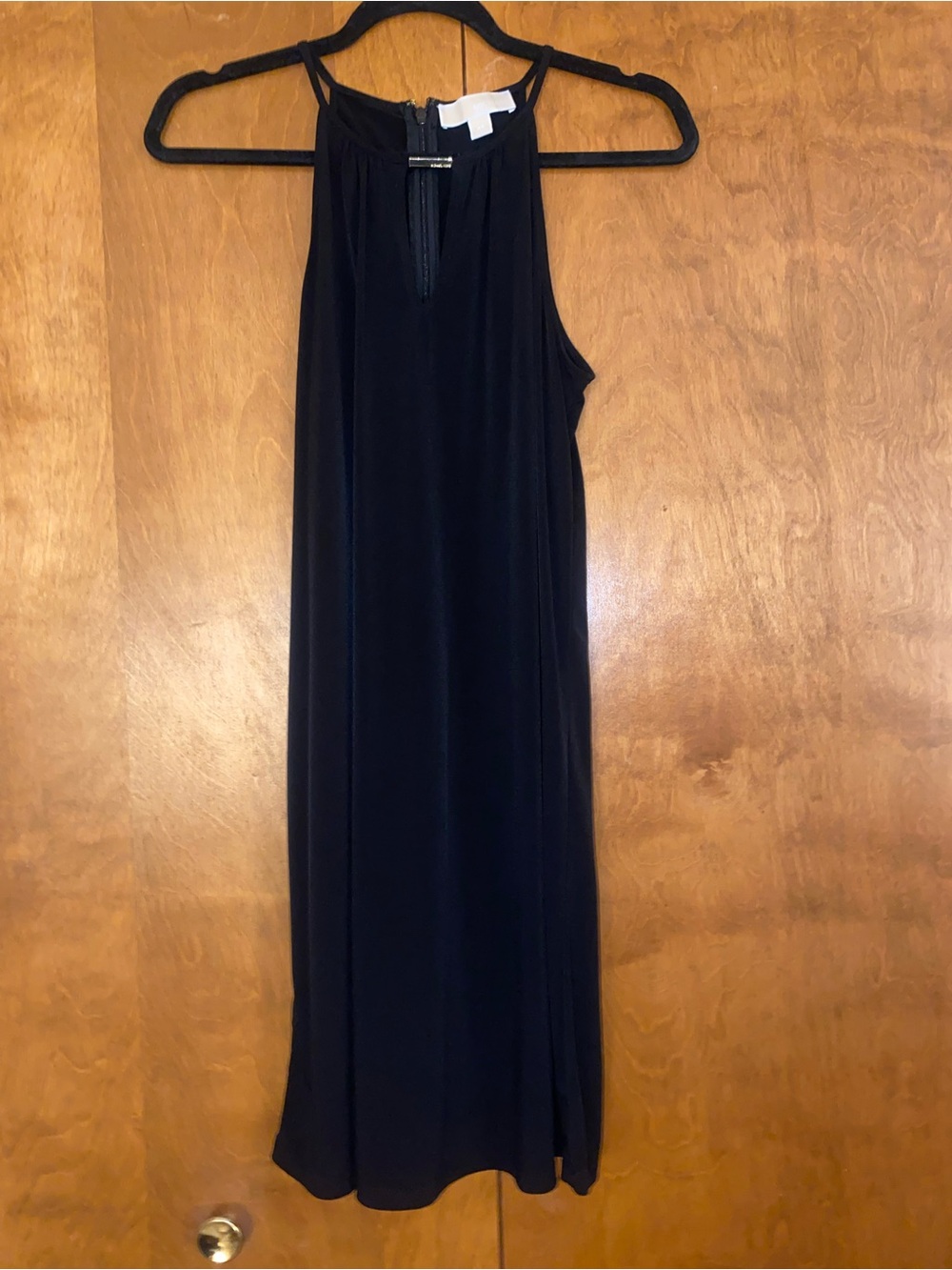 MICHAEL Michael Kors Navy Halter Midi Dress